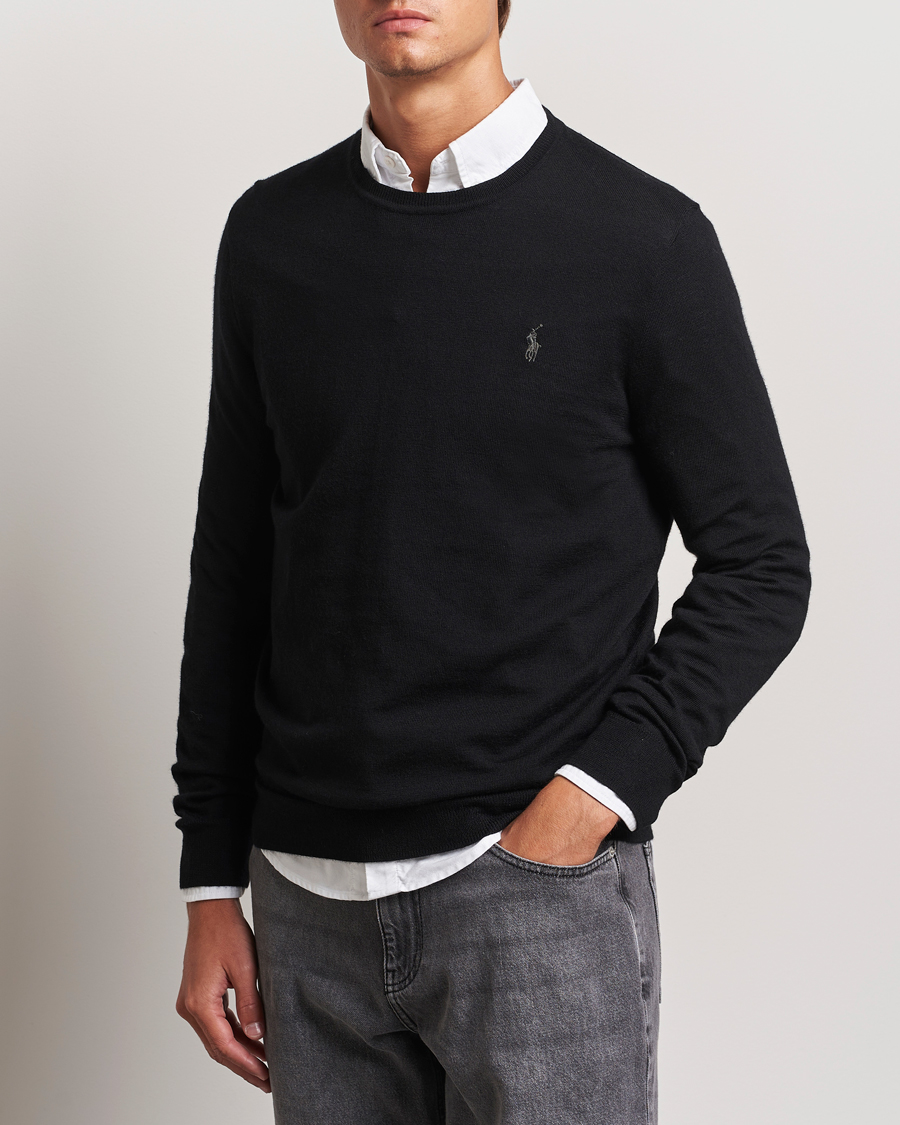 Herren |  | Polo Ralph Lauren | Merino Crew Neck Pullover Polo Black