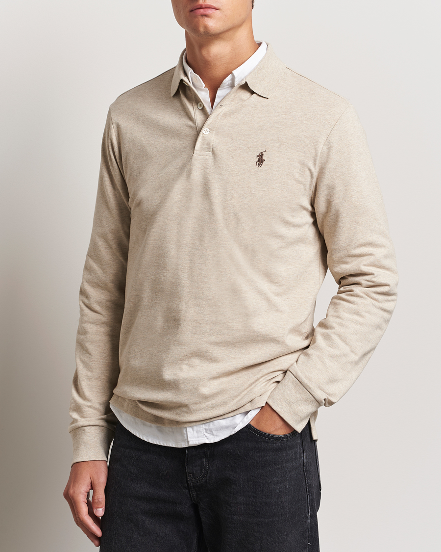 Herren |  | Polo Ralph Lauren | Custom Slim Fit Long Sleeve Polo Expedition Dune Heather