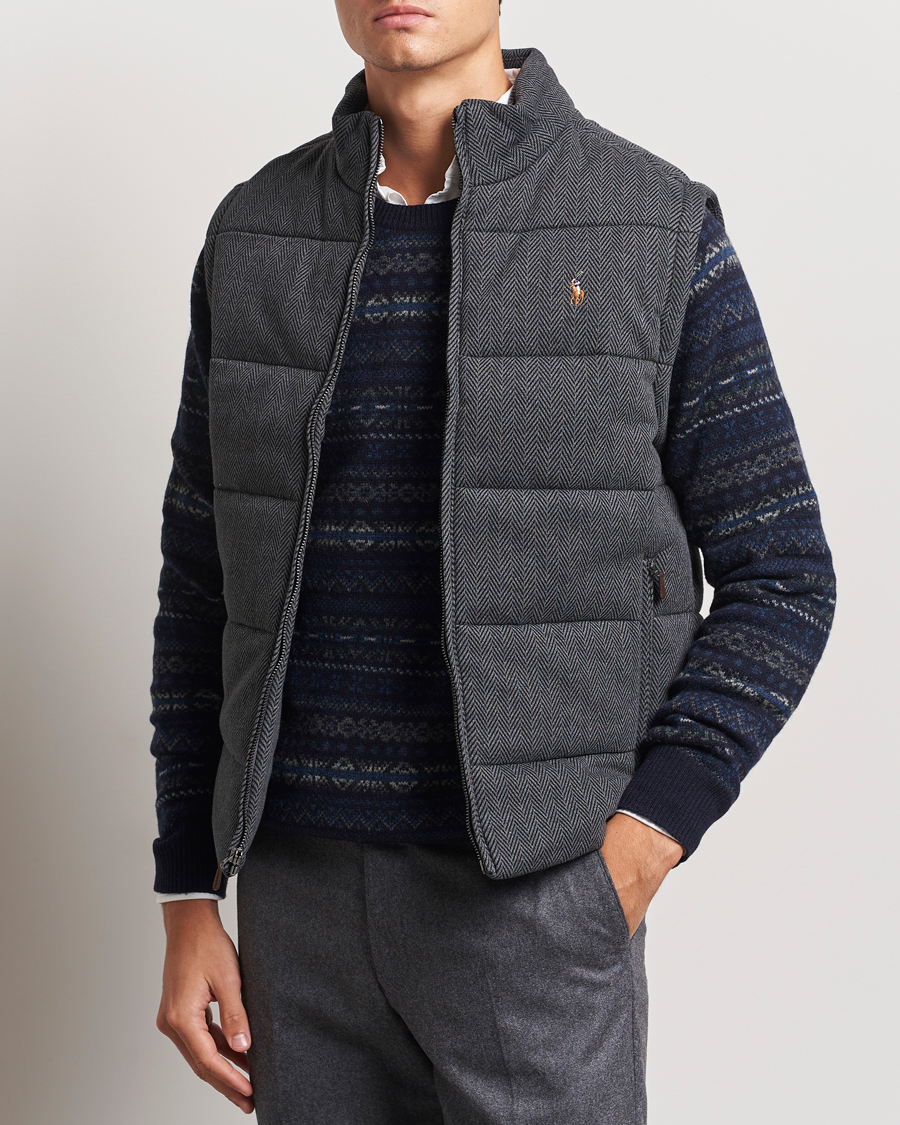 Herren |  | Polo Ralph Lauren | Quilted Vest Stadium Grey Heather Herringbone