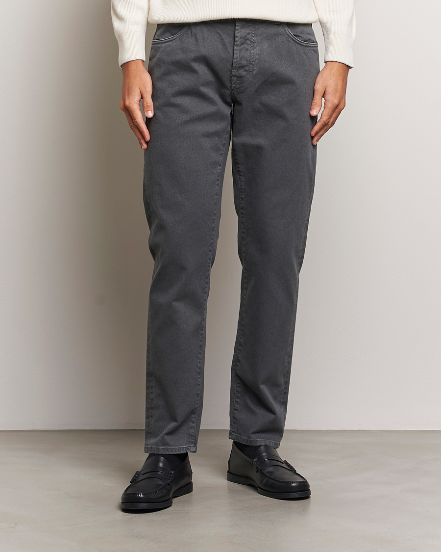 Herren |  | Incotex | 5-Pocket Bull Denim Pants Dark Grey