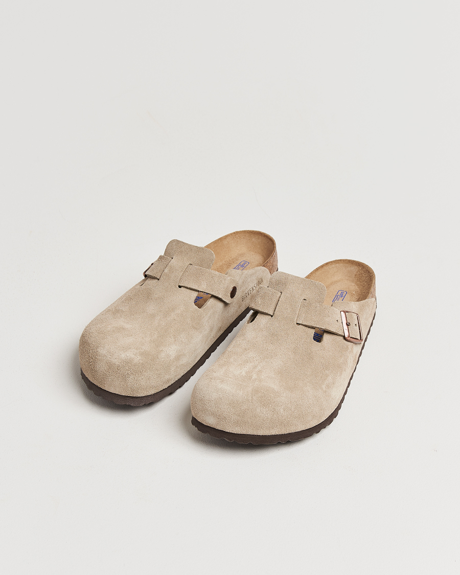 BIRKENSTOCK Boston Soft Footbed Taupe Suede