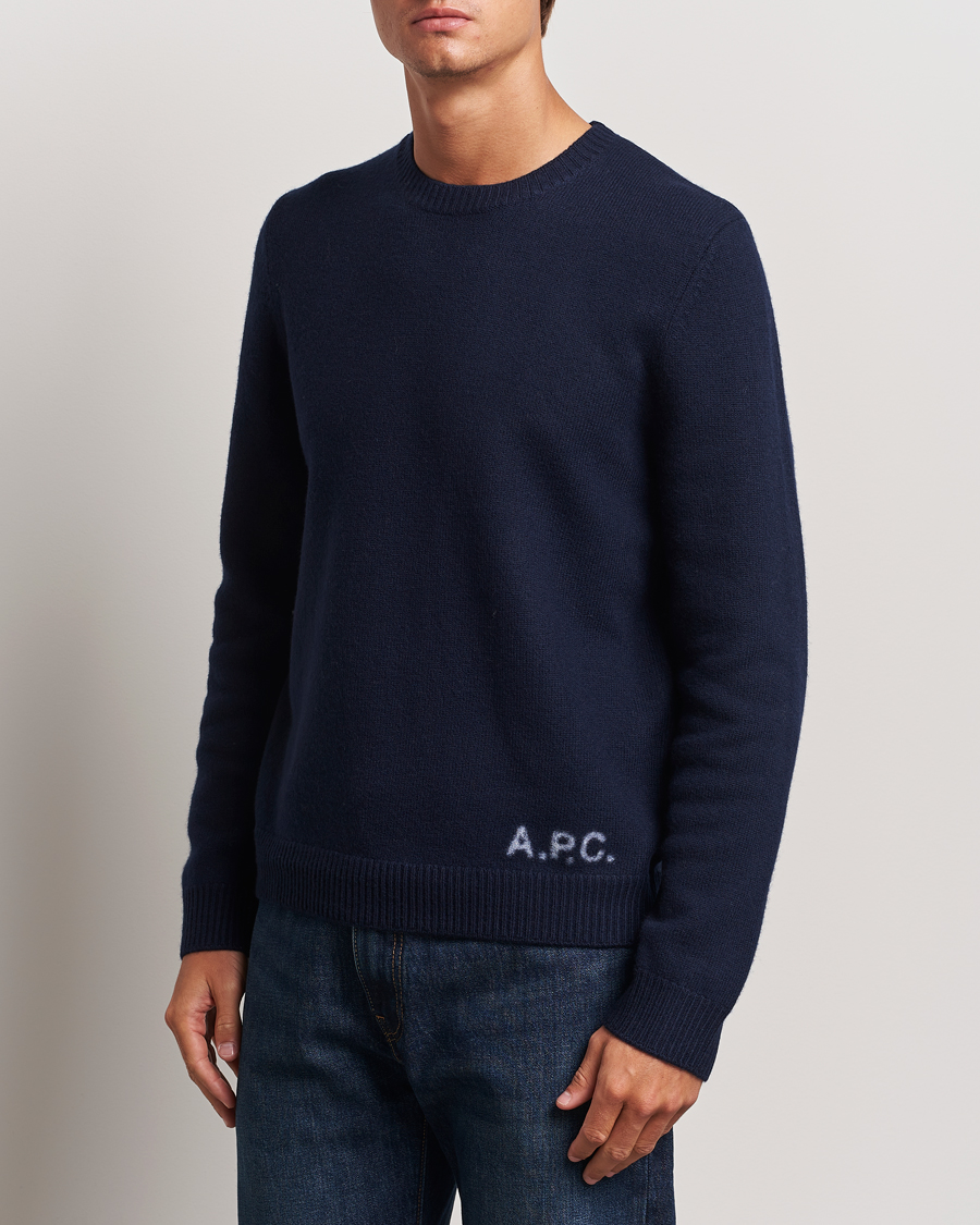 Herren |  | A.P.C. | Edward Merino Wool Sweater Dark Navy