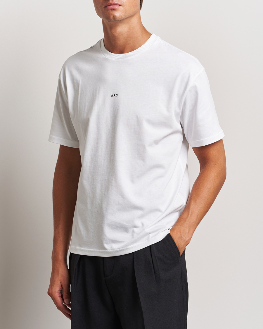 Herren | A.P.C. | A.P.C. | Boxy Micro Center Logo T-Shirt White