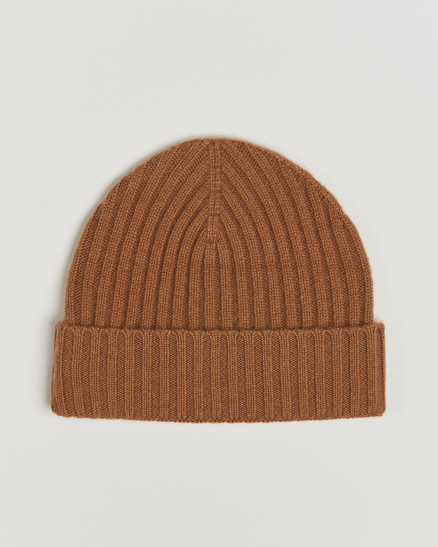 Herren |  | Amanda Christensen | Rib Knitted Cashmere Cap Nougat