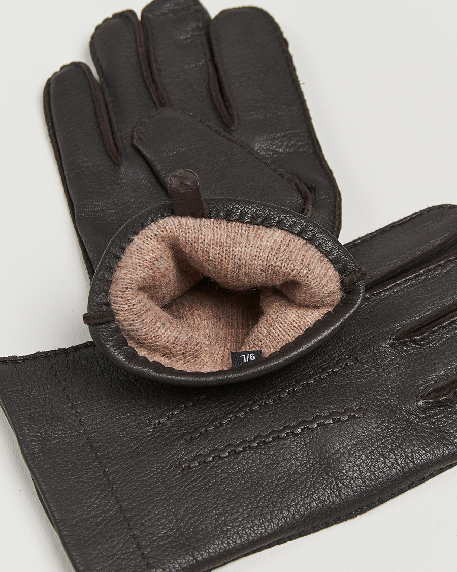 Herren |  | Amanda Christensen | Lined Deerskin Gloves Brown