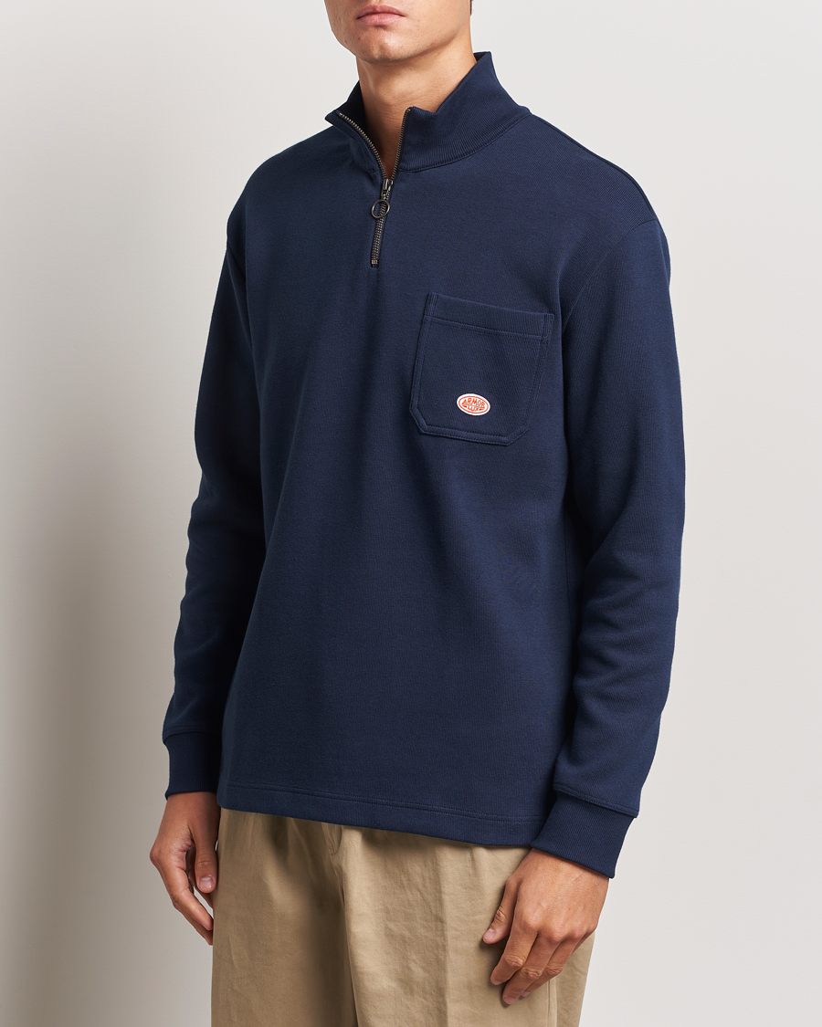 Herren |  | Armor-lux | Camionneur Half Zip Sweater Rich Navy