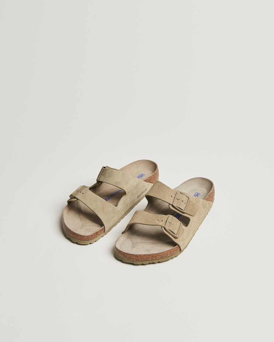 BIRKENSTOCK Arizona Soft Footbed Faded Khaki Suede