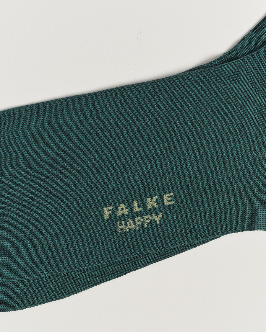 Herren |  | Falke | Happy 2-Pack Cotton Socks Hunter Green