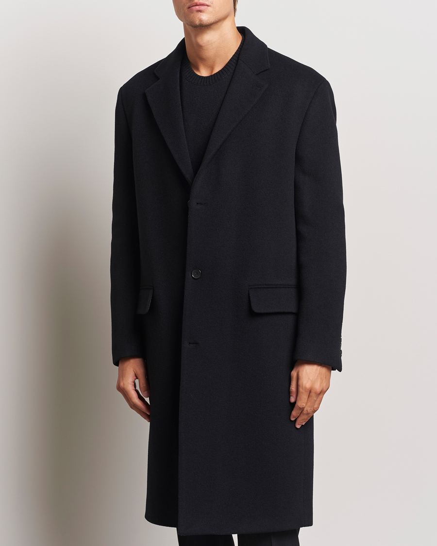 Black crombie coat online