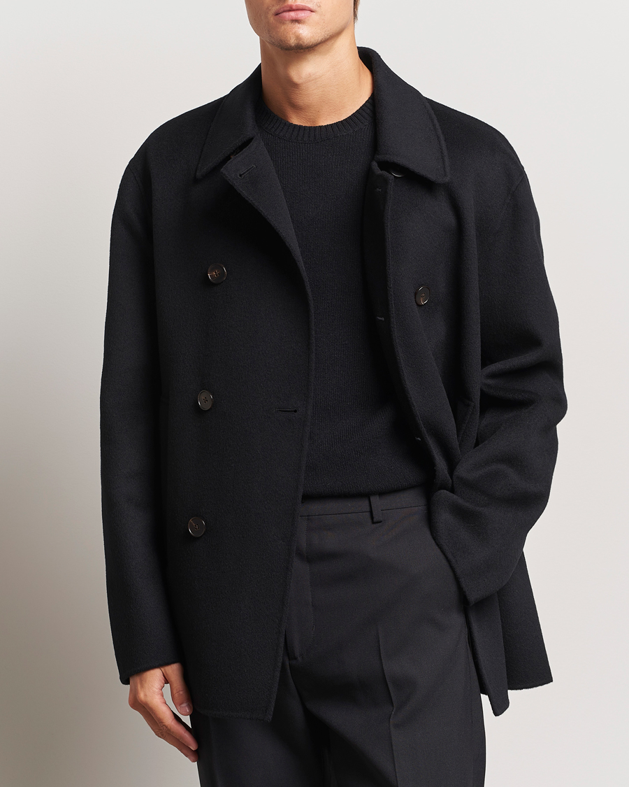 Herren |  | Filippa K | Double Faced Wool Peacoat Black