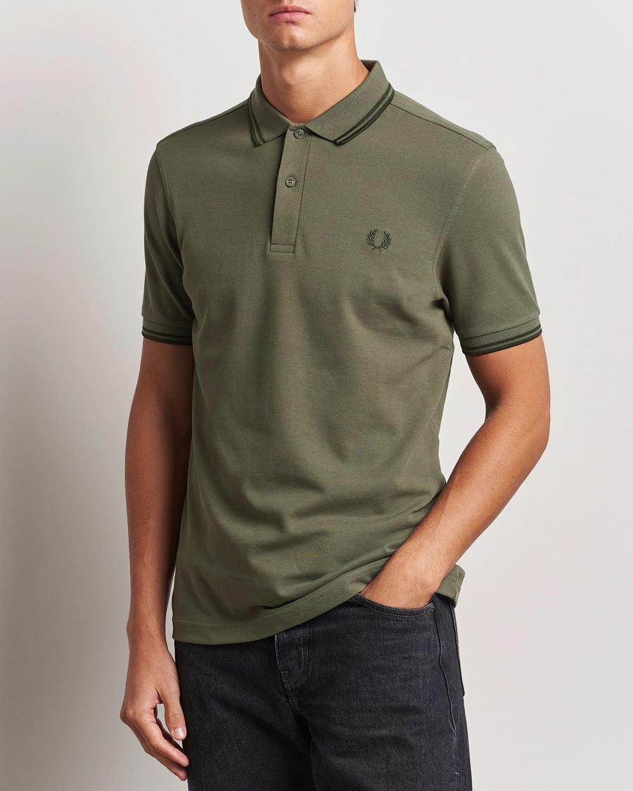 Herren |  | Fred Perry | Twin Tipped Shirt Laurel Green