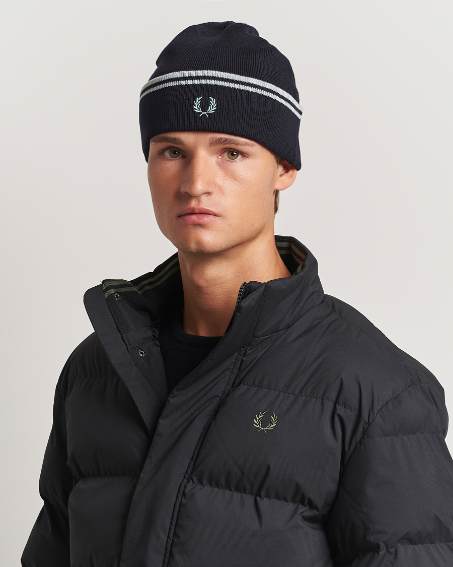 Herren |  | Fred Perry | Twin Tipped Merino Beanie Navy