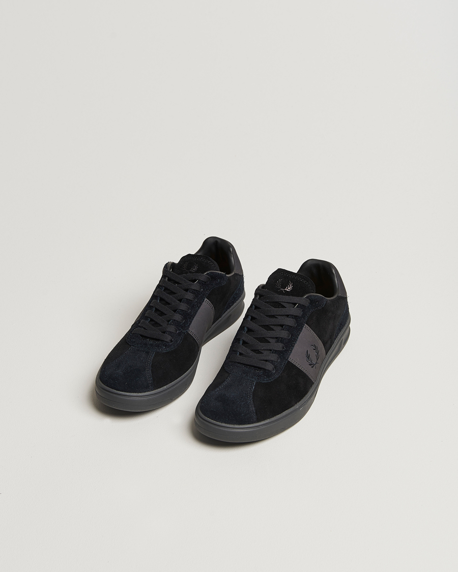 Herren | Wildlederschuhe | Fred Perry | B4 Suede Sneaker Black