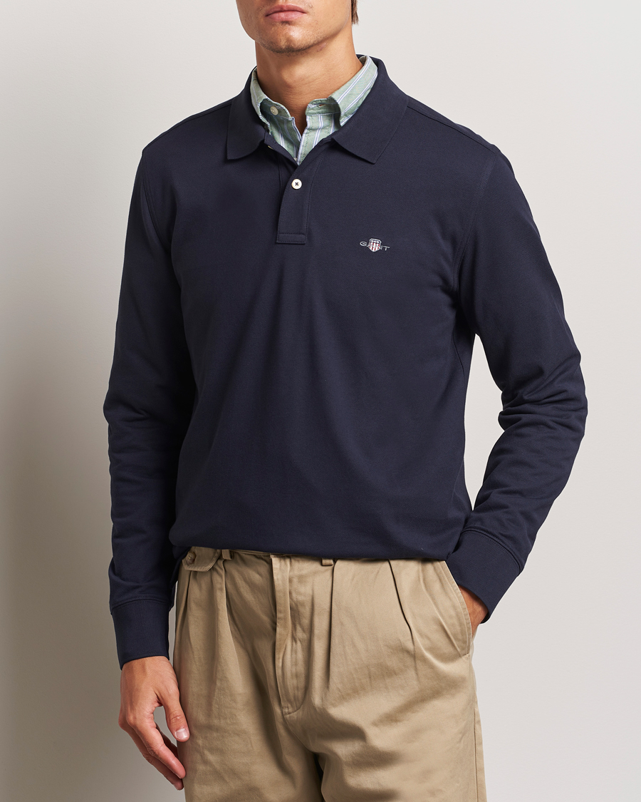 Herren |  | GANT | Regular Shield Pique Polo Evening Blue