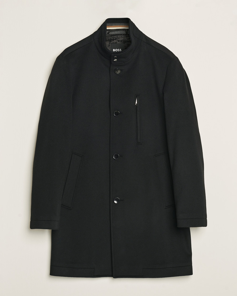 Black collar coat online