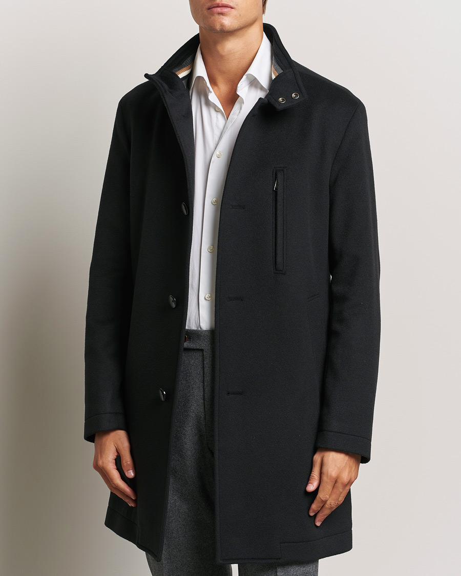 Herren |  | BOSS BLACK | Hyde Stand Up Collar Coat Black