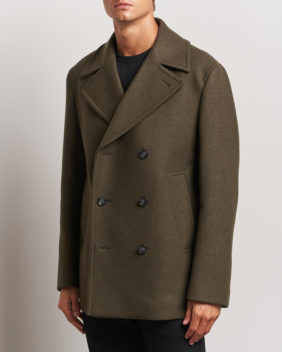 Herren |  | BOSS BLACK | Clay Wool Peacoat Open Green