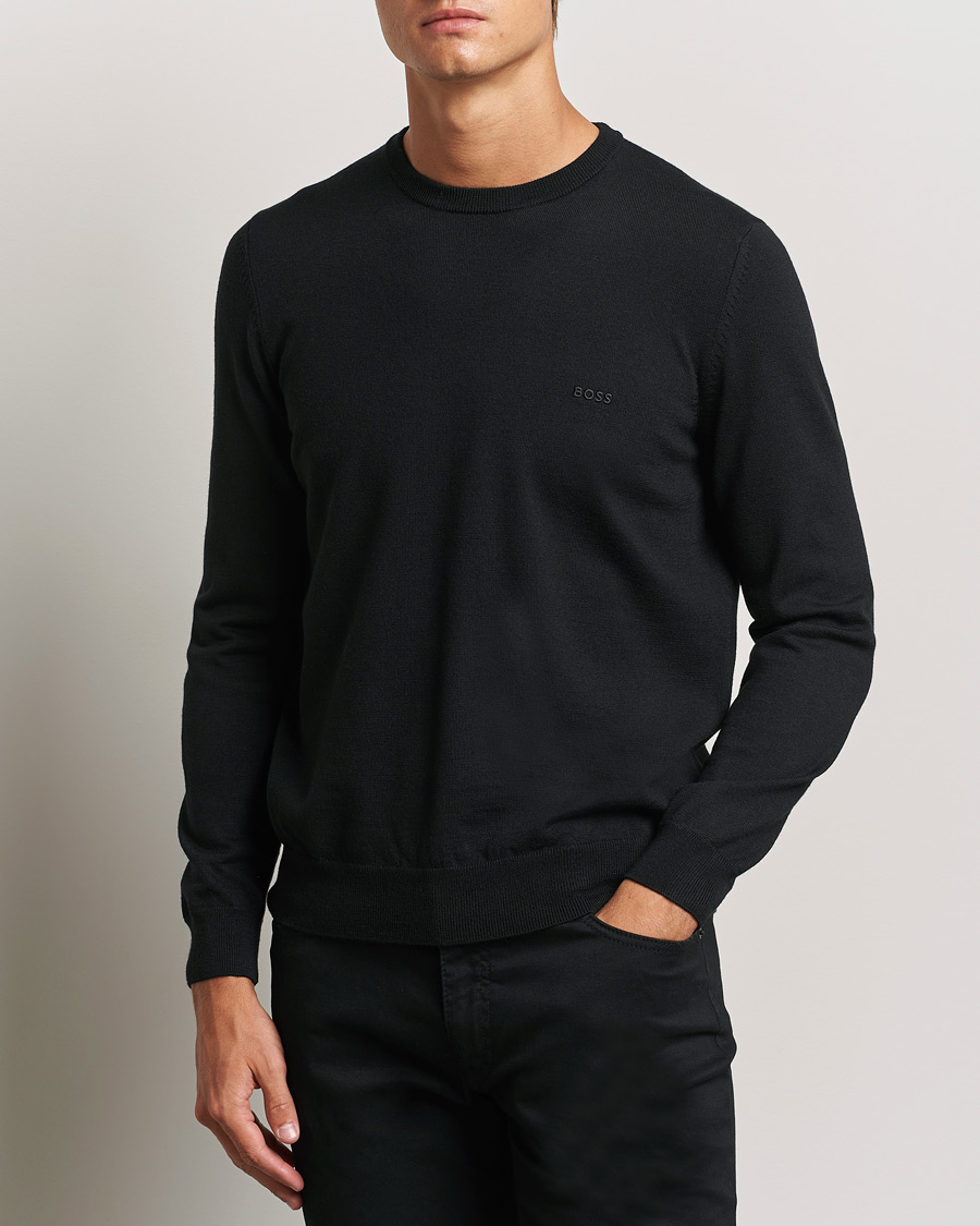 Herren |  | BOSS BLACK | Botto Merino Knitted Pullover Black