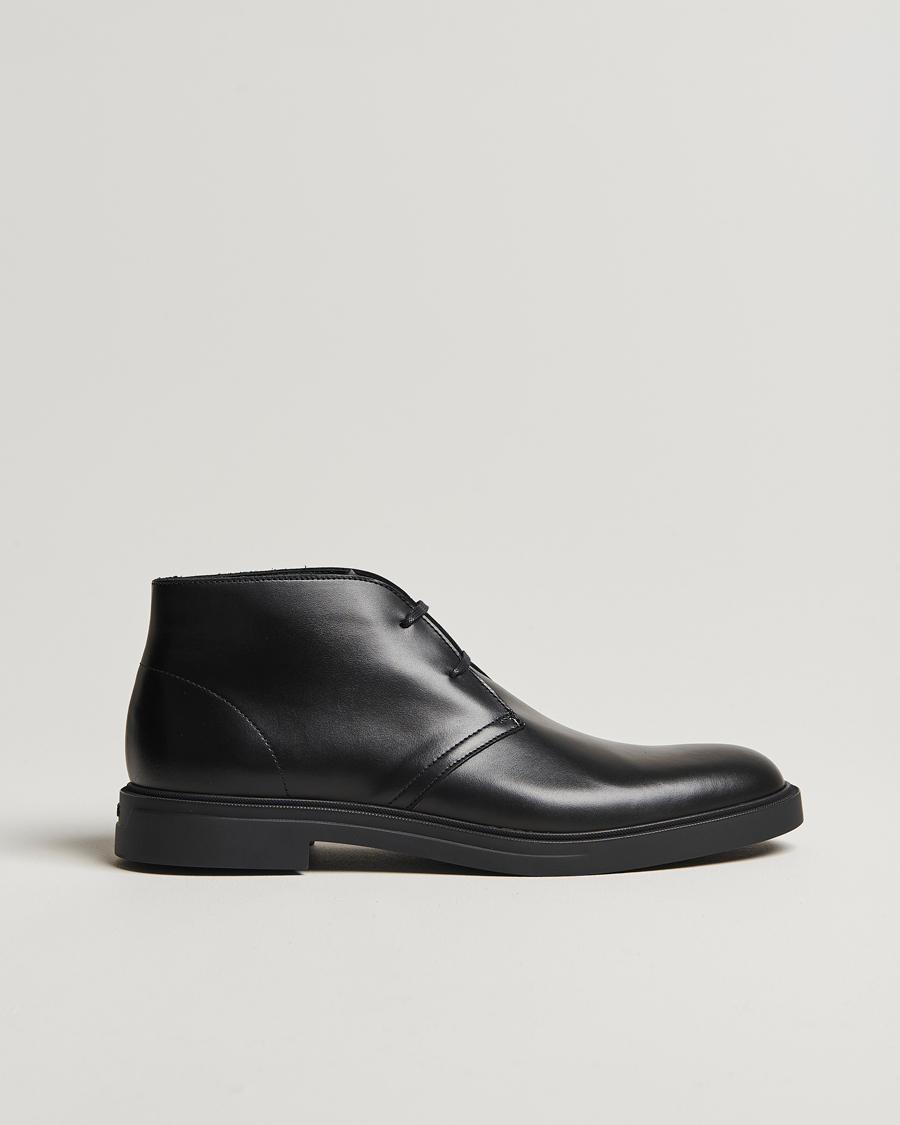 BOSS BLACK Calev Leather Chukka Boot Black