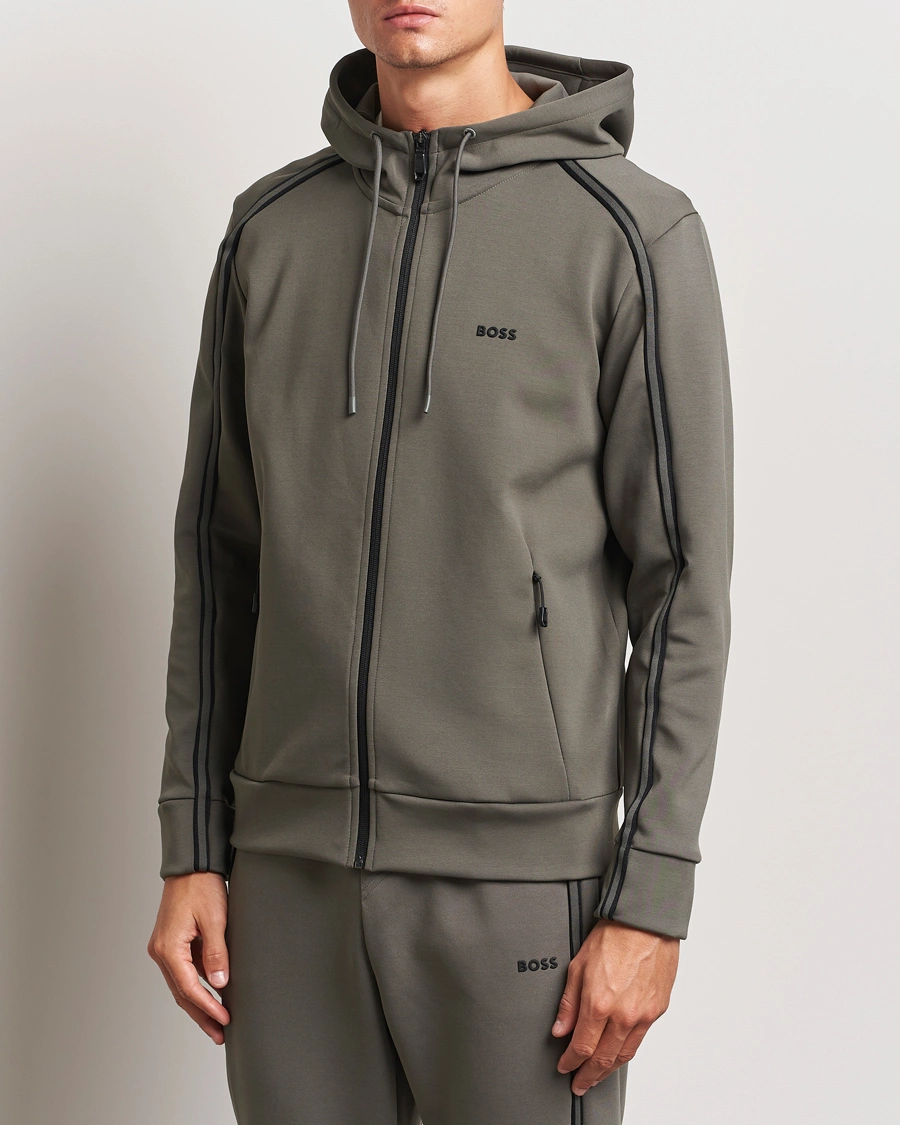 Herren |  | BOSS GREEN | Saggy Full Zip Hoodie Light Grey