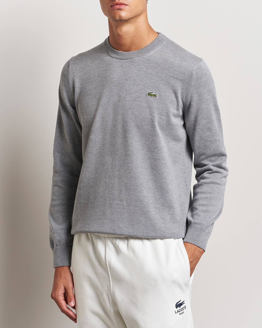 Herren |  | Lacoste | Cotton Knitted Sweater Silver Chine