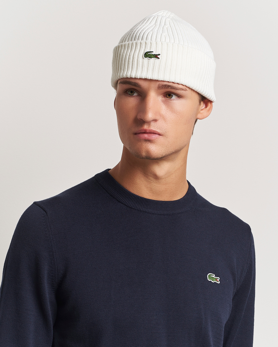 Herren |  | Lacoste | Wool Knitted Beanie Flour