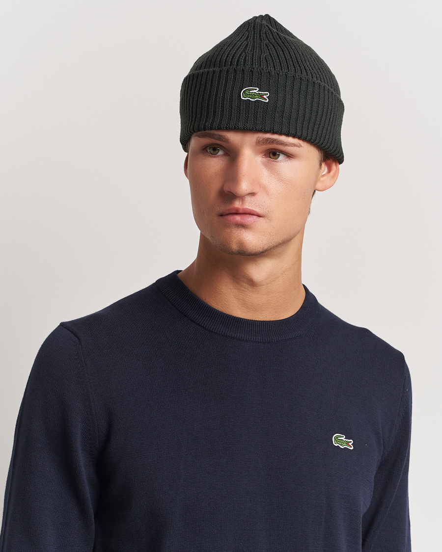 Herren |  | Lacoste | Wool Knitted Beanie Sapwood