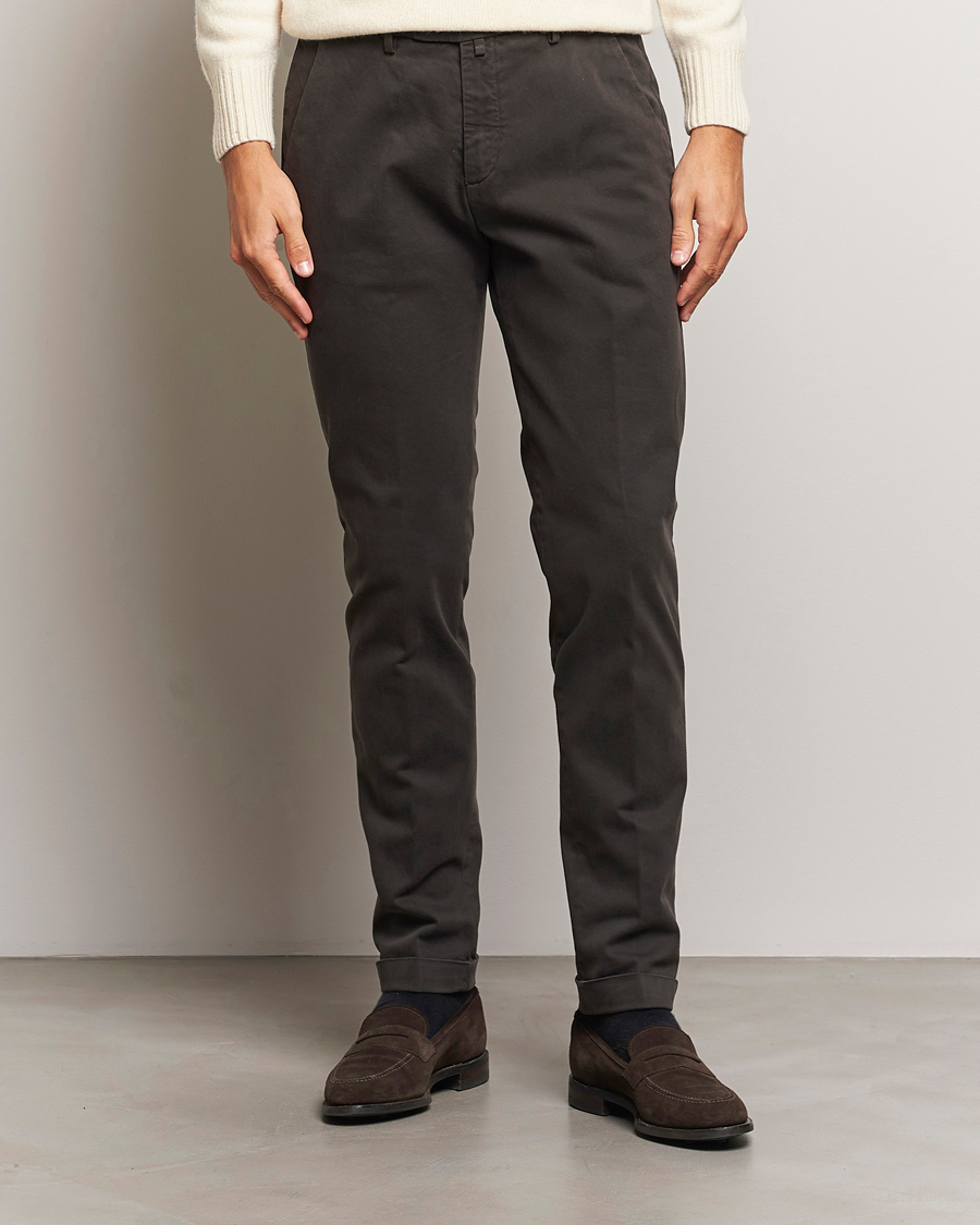 Herren | Smart Casual | Briglia 1949 | Slim Fit Cotton Stretch Chino Dark Brown