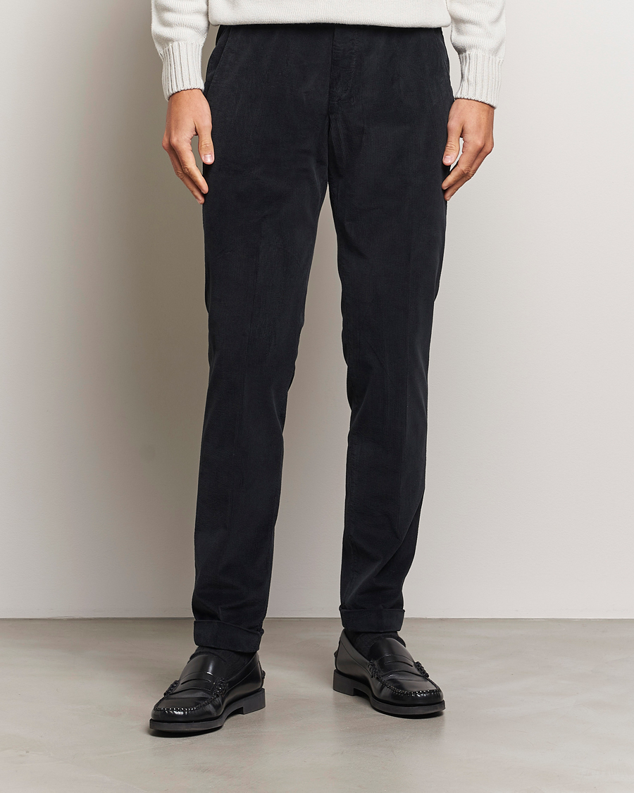 Herren |  | Briglia 1949 | Slim Fit Corduroy Trousers Black