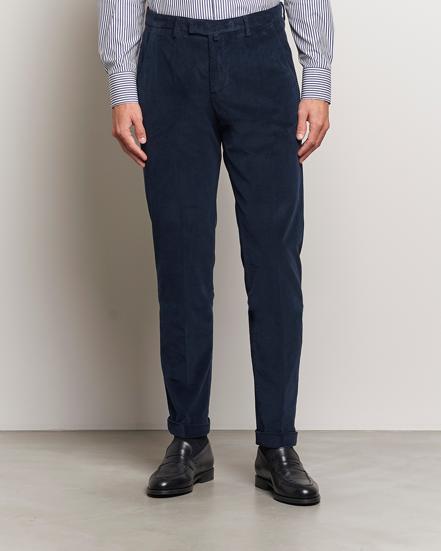 Herren |  | Briglia 1949 | Slim Fit Corduroy Trousers Navy