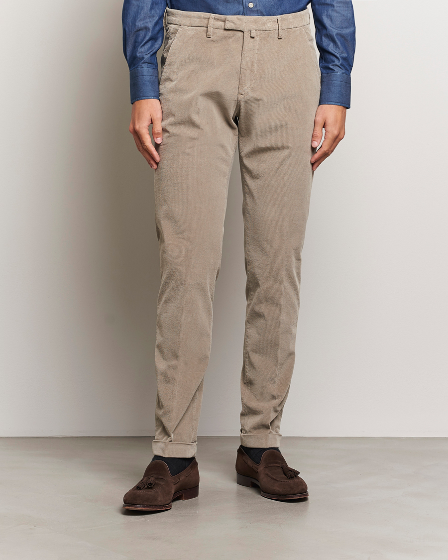 Herren |  | Briglia 1949 | Slim Fit Corduroy Trousers Beige