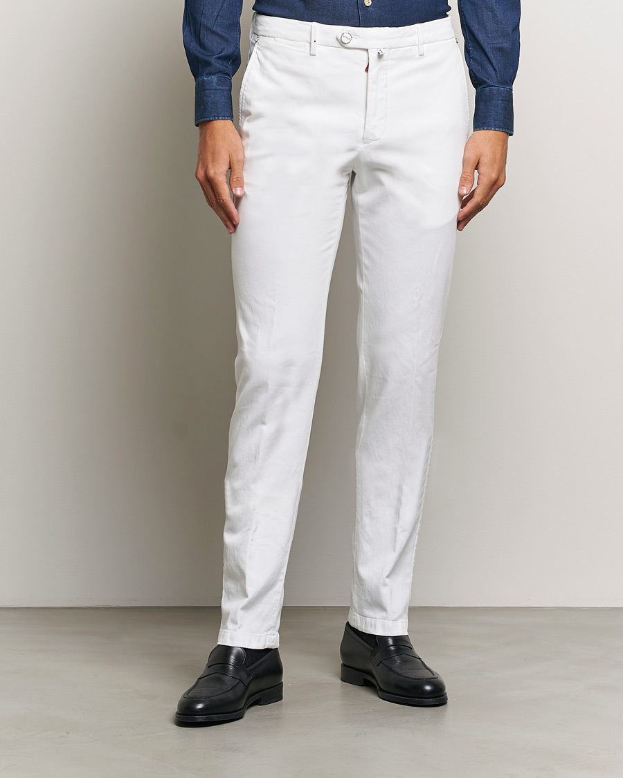 Herren |  | Kiton | Cotton Stretch Trousers Optic White