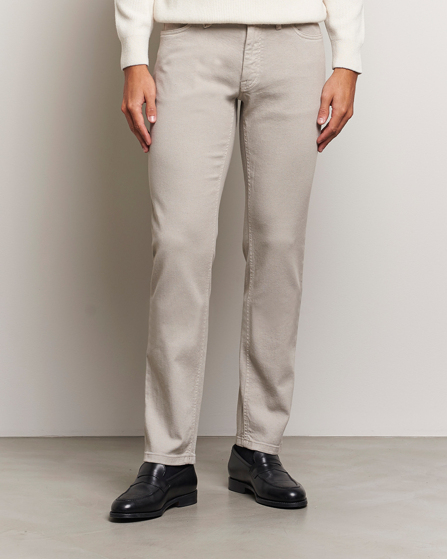 Herren | Luxury Classics | Brioni | Slim Fit 5-Pocket Cotton Pants Light Beige