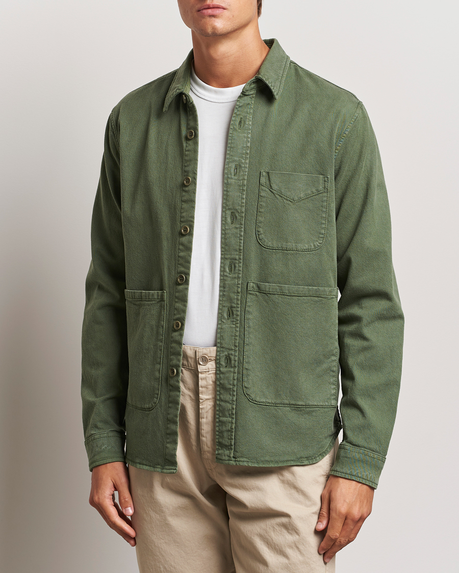 Herren | An overshirt occasion | Aspesi | Cotton Utility Shirt Green