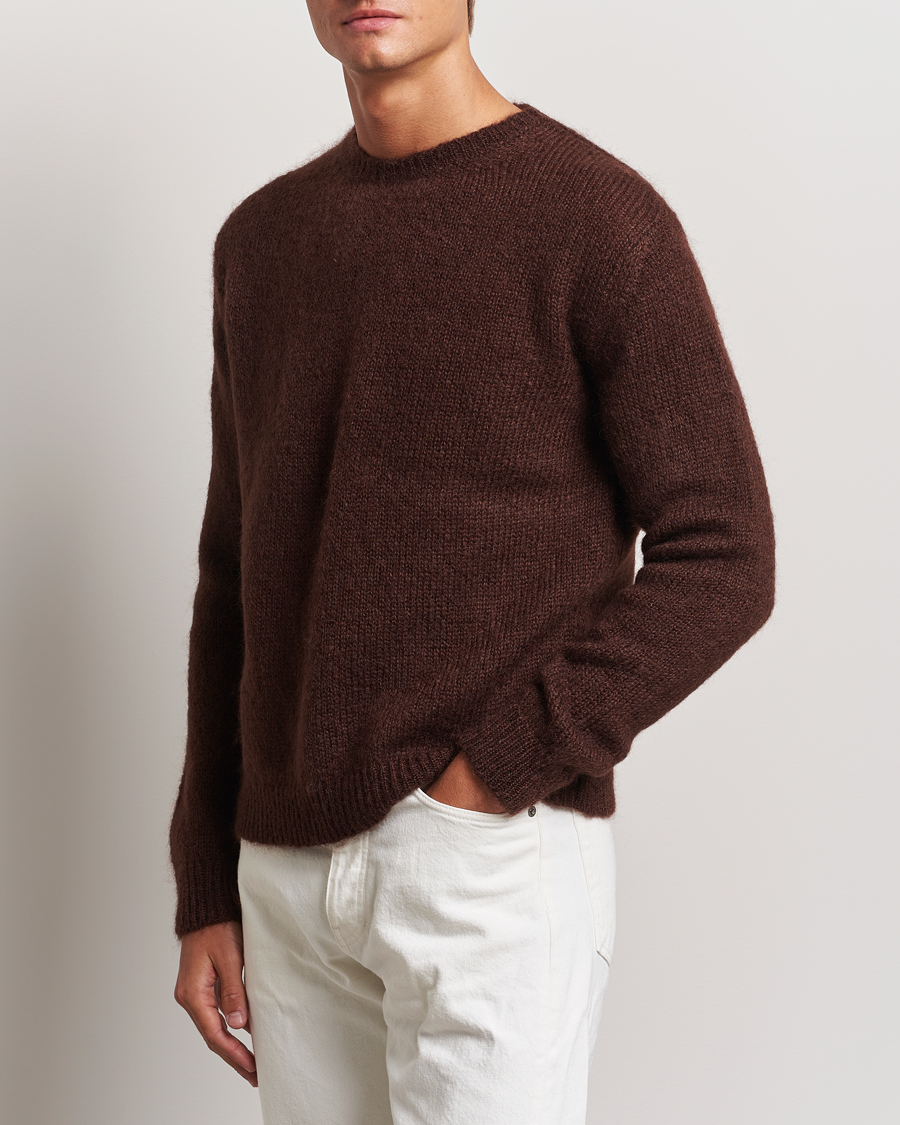 Herren | Massimo Alba | Massimo Alba | Mohair Crew Neck  Cocco