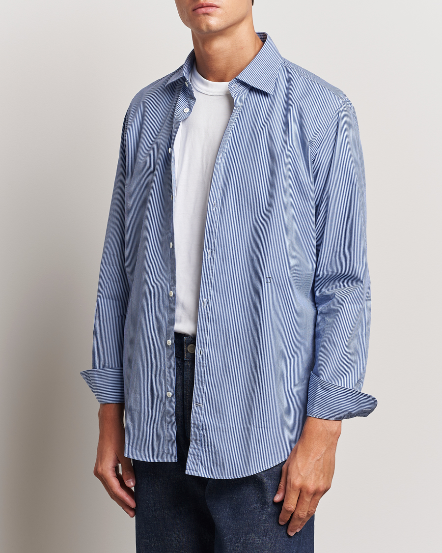 Herren | Kleidung | Massimo Alba | Genova Casual Shirt Blue Stripe