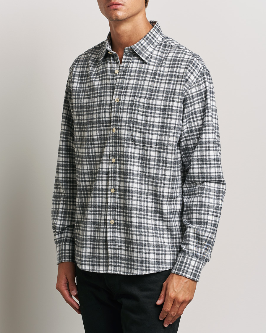 Herren |  | NN07 | Deon Flannel Shirt Grey/White