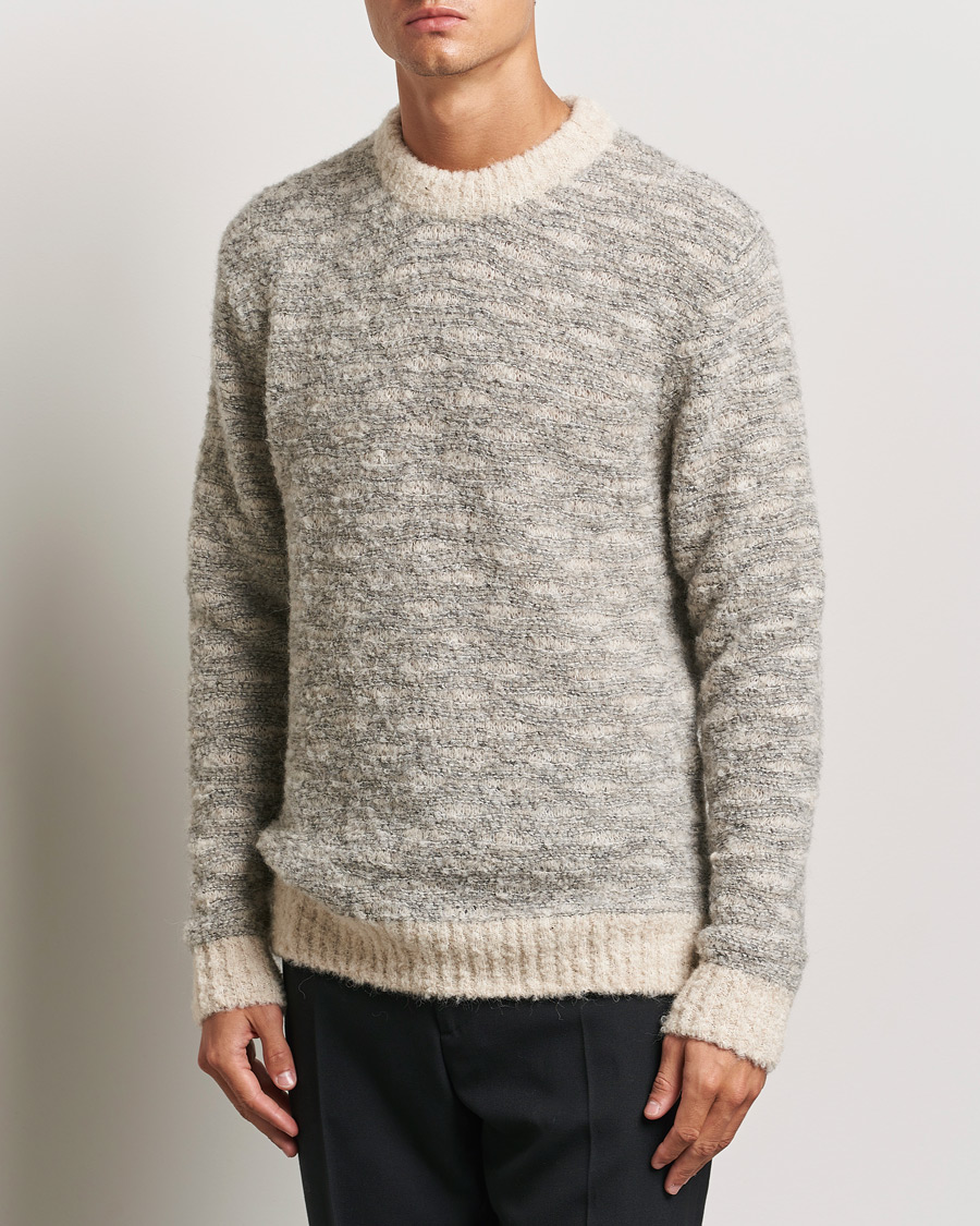 Herren |  | NN07 | Zackarias Knitted Crew Neck Grey Melange