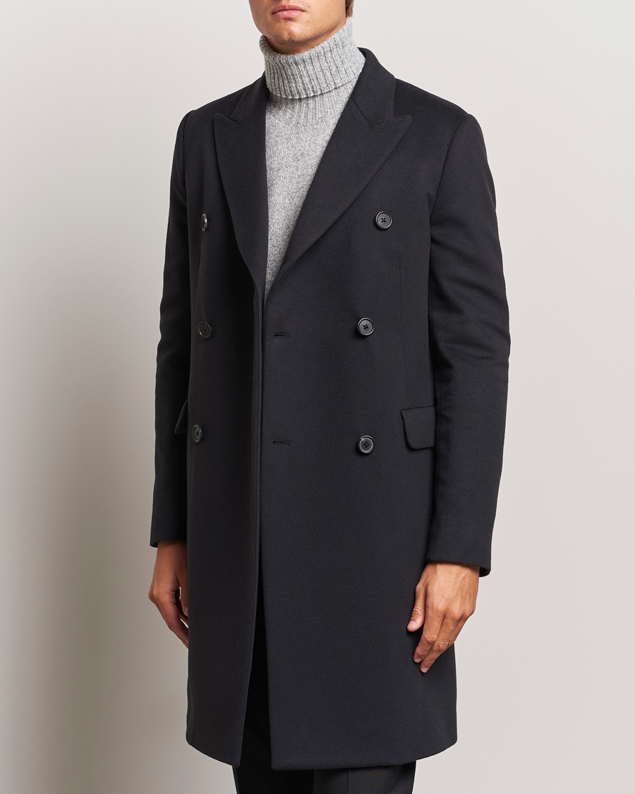 Herren | Frühlingsjacken | Paul Smith | Wool/Cashmere Double Breasted Coat Black