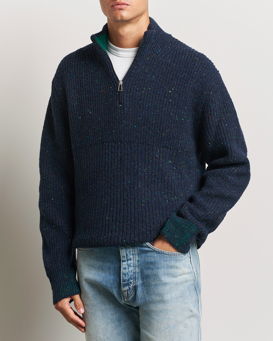 Herren |  | PS Paul Smith | Wool Half Zip Navy