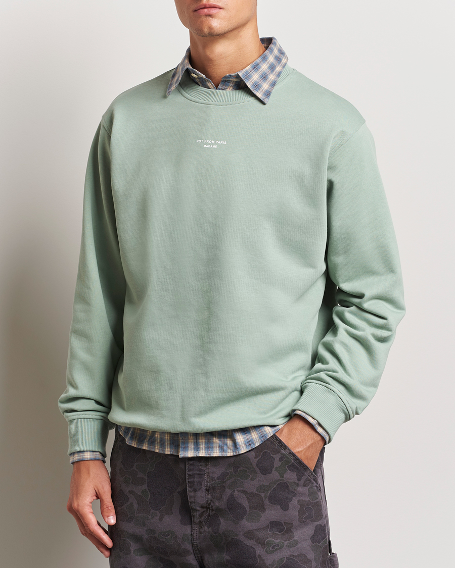 Herren |  | Drôle de Monsieur | Classic Slogan Sweatshirt Water Green