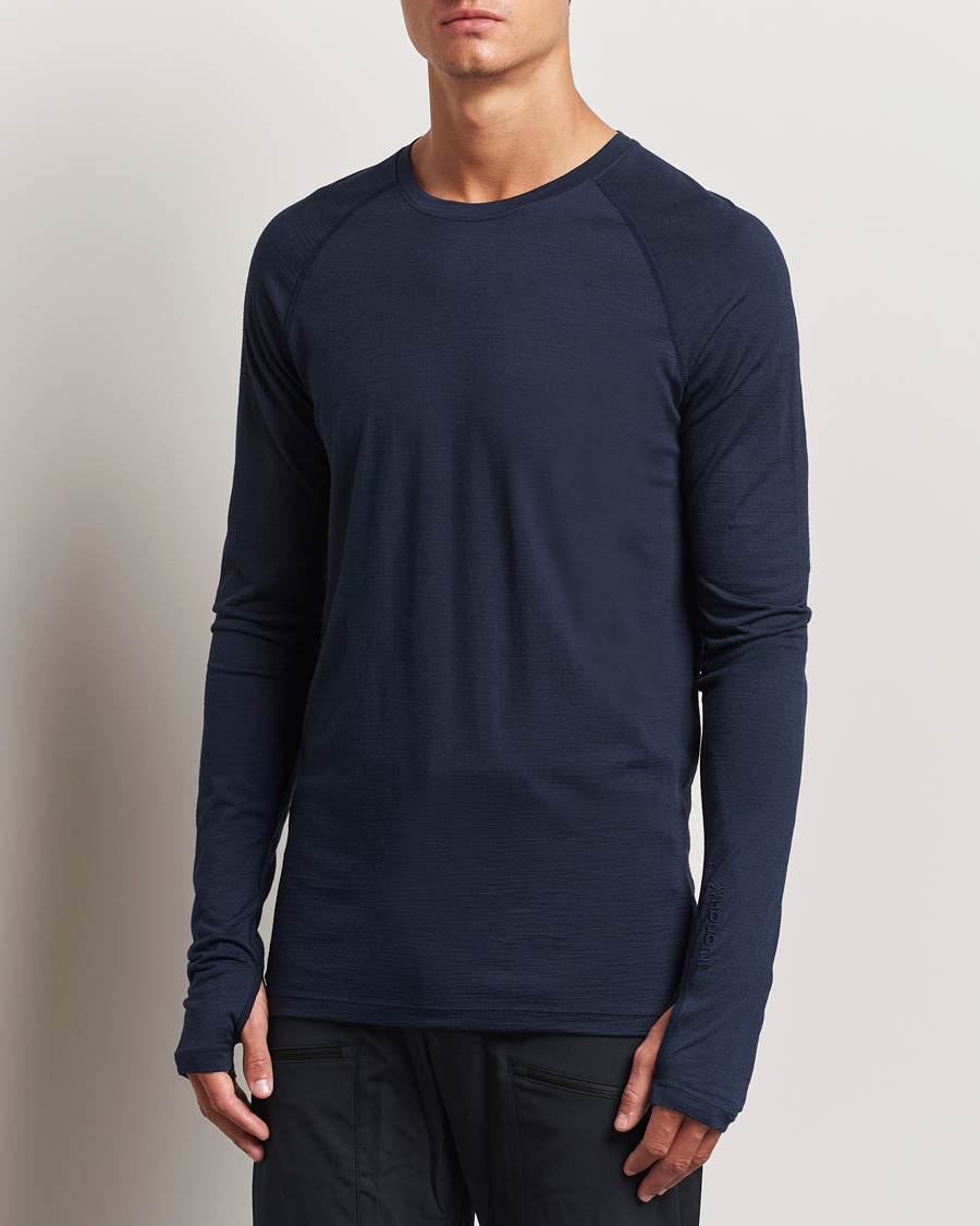 Herren | Rundausschnitt | Houdini | Desoli Merino Light Crew Blue Illusion