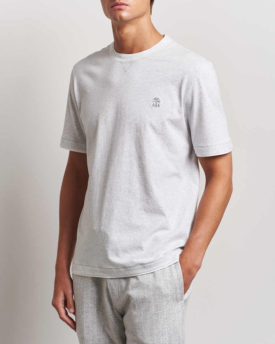 Herren |  | Brunello Cucinelli | Short Sleeve Logo T-Shirt Light Grey