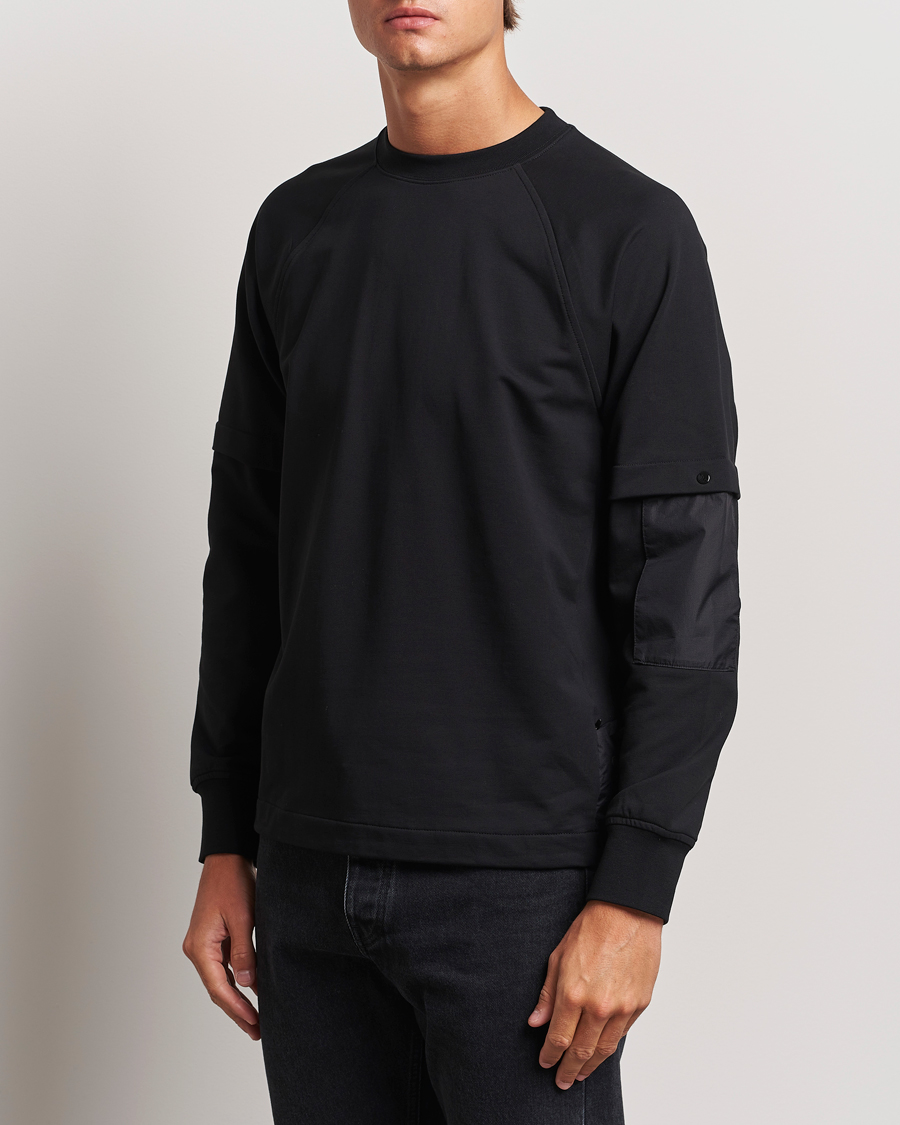 Herren |  | C.P. Company | Metropolis Fleece Cotton Pertex Crew Neck Black