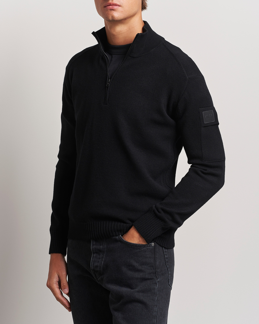 Herren |  | C.P. Company | Metropolis Knitted Wool Half Zip Black