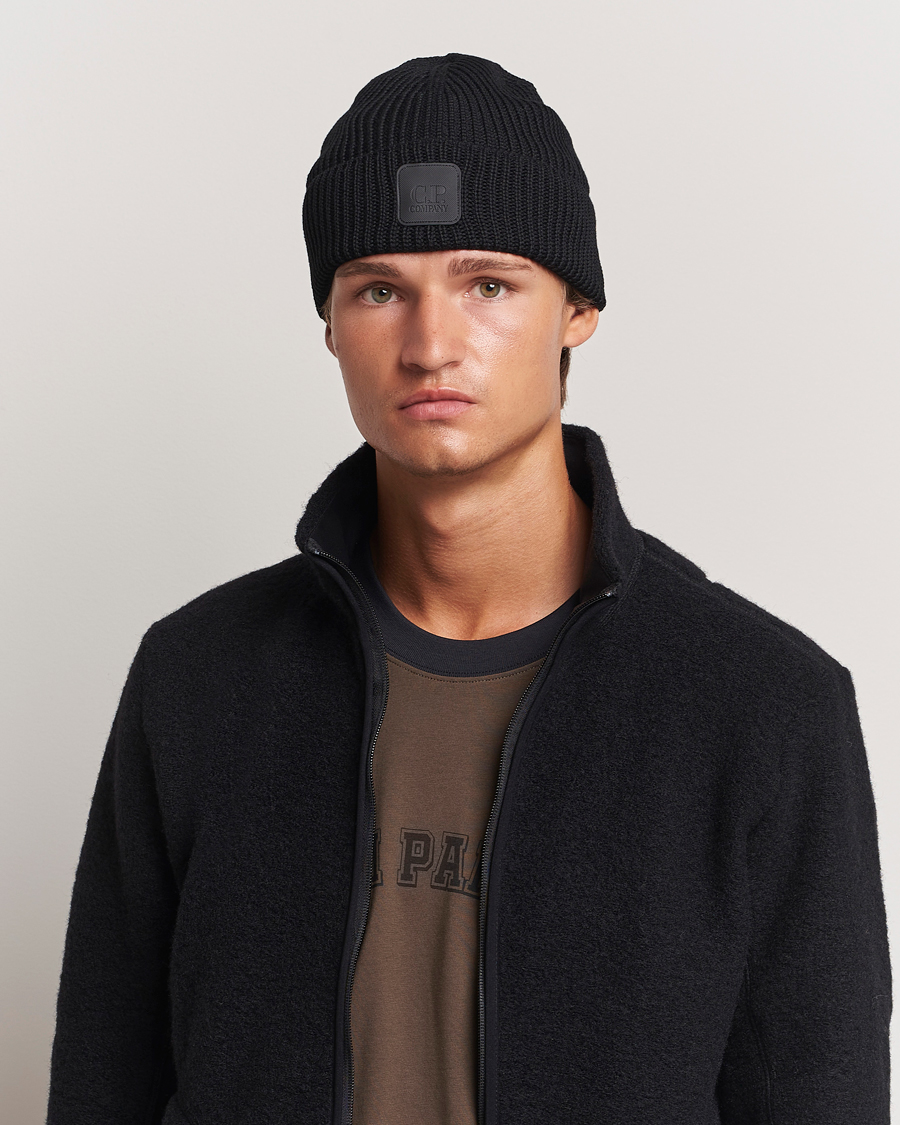 Herren |  | C.P. Company | Metropolis Knitted Logo Beanie Black