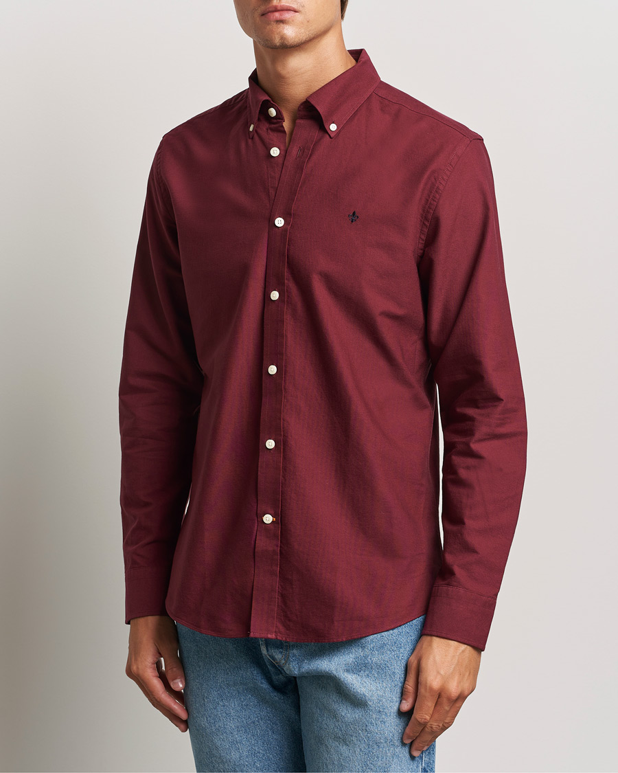 Herren | Business & Beyond - Casual | Morris | Douglas Oxford Shirt Wine Red