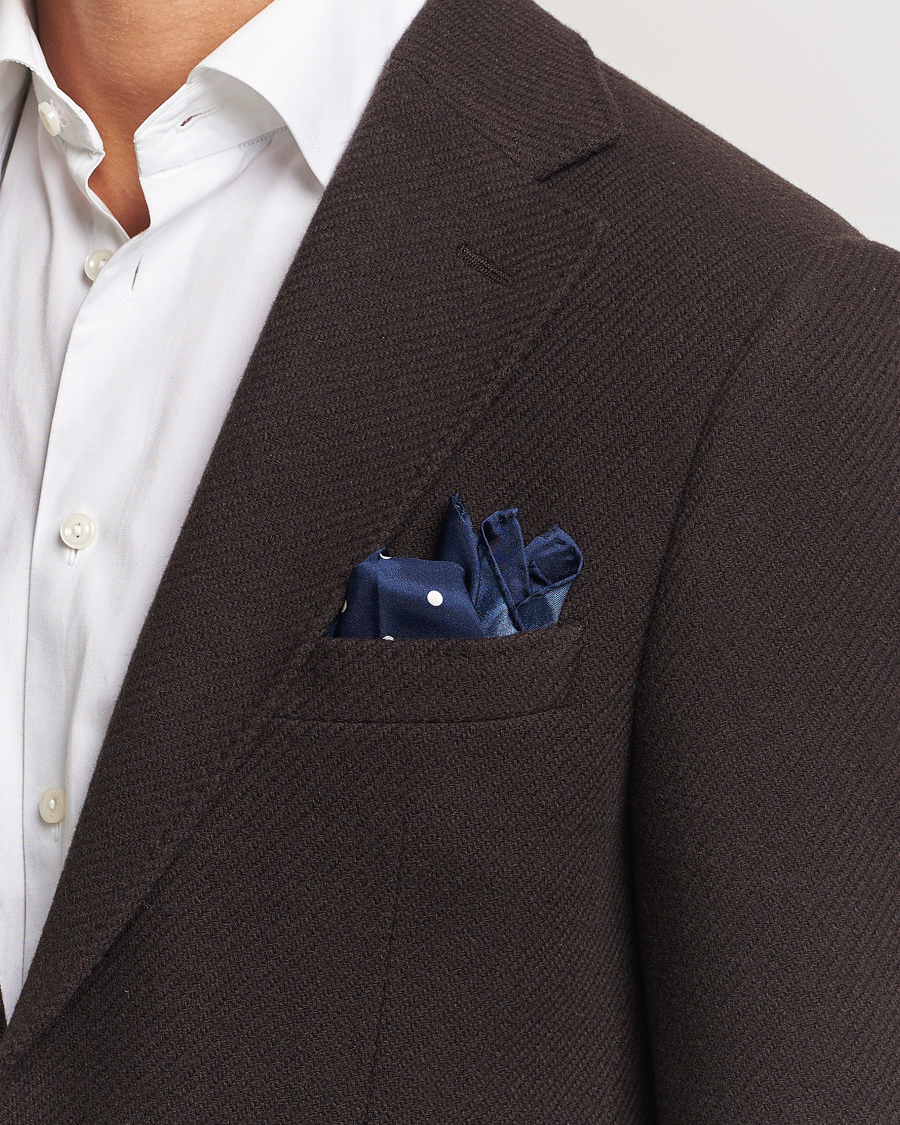 Herren |  | Morris | Dot Pocket Square Navy