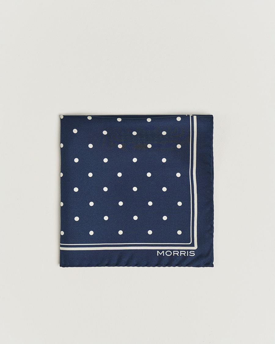 Herren |  | Morris | Dot Pocket Square Navy