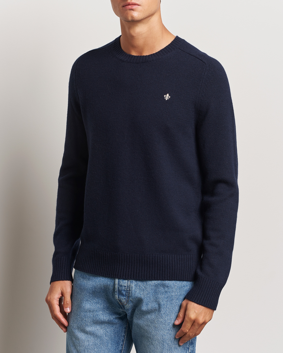 Herren |  | Morris | Hertford Merino Crew Neck Navy